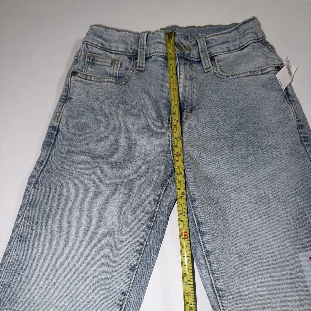 Old Navy Girls Jeans Slim Light Wash Size 10 NEW Adjustable Waist Distressed‎